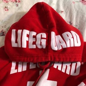 Bright Red Lifeguard Hoodie